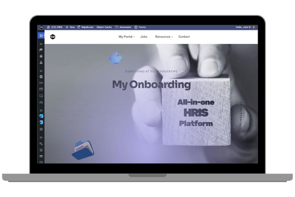 macOS interface displaying HR onboarding software